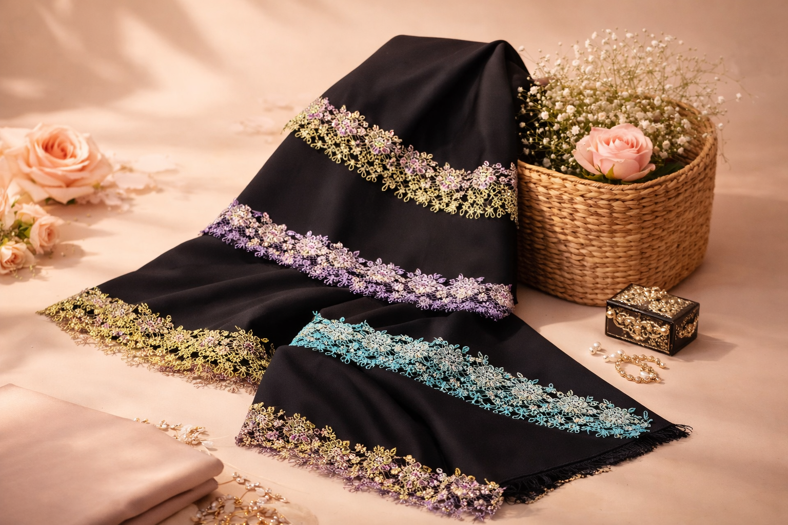 Zarif tülbent oyaları